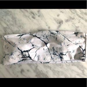 NWOT Marble Bandeau Bikini Top
